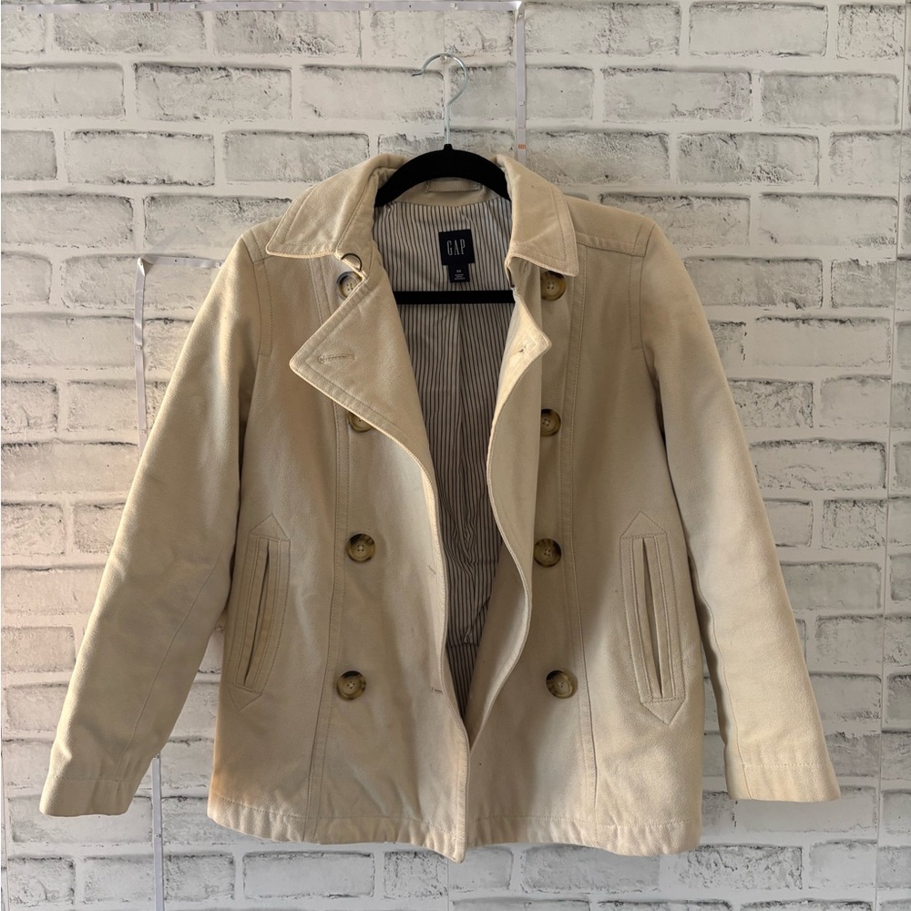 Gap Beige Double-Breasted Jacket - image 1